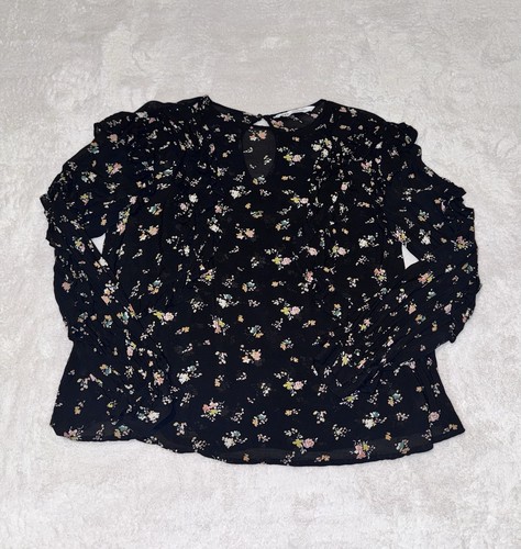 Zara top blouse black size - blouse,