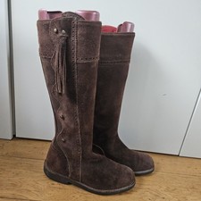 Moloh Brown Suede knee high/riding/country style Boots with tassels uk 5 Eu 38