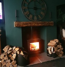 Oak Hardwood Mantel Beam Hand Made To Order Log Burner Fire