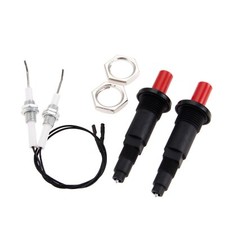2Pcs 1 Out 1 Push Button Piezo Igniter Kit Gas Grill Stove Heater Spark Ignition