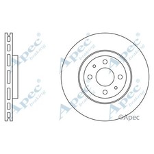 2x Brake Discs Vented For Fiat Punto 1.8 130 HGT Apec Red Front 46403958