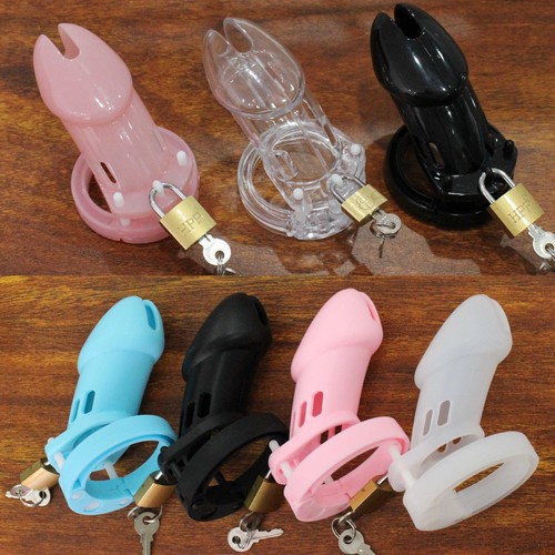 Male plastic silicone chastity - plastic/silicone,