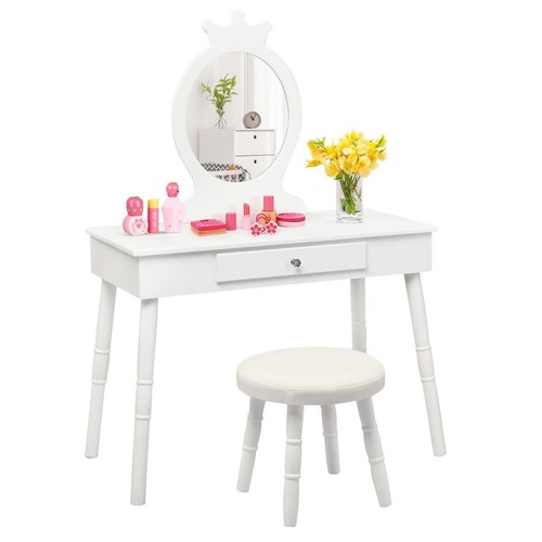 Kids vanity table - table, chair