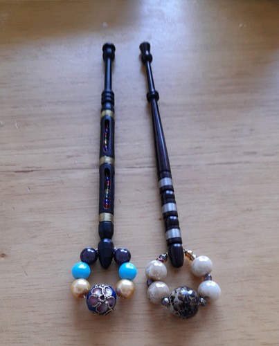 Wood lace bobbins wired - wired, +