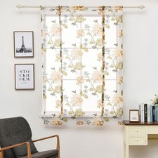 Attractive Peony Printed Sheer Curtain for Sophisticated Bedroom Decor