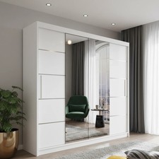 Sliding Wardrobe with Mirror Doors, Modern Sliding Door Wardrobe for bedrooms