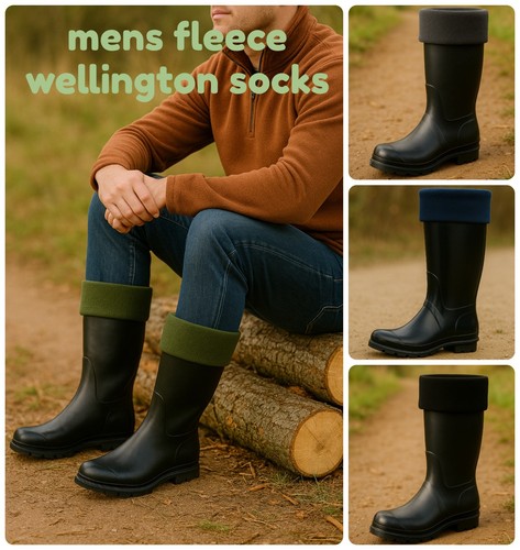 Mens fleece wellington boot - mens,