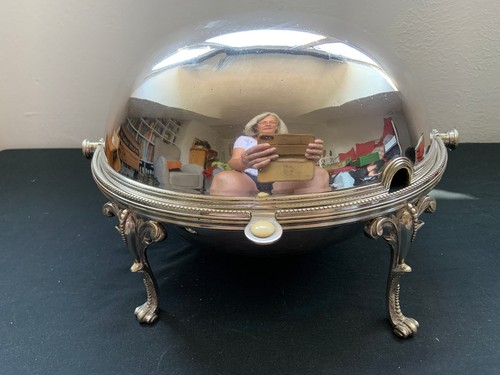 Silver plated revolving dome