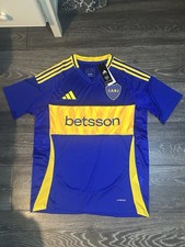 Boca Juniors 2024/25 Home Shirt – Blue/Gold – Size L – BNWT - Uk stock