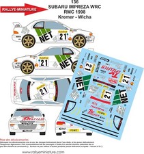 DECALS 1/18 REF 0136 SUBARU