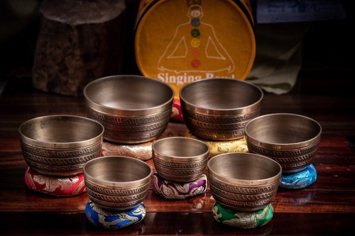Tibetan singing bowl set - tibetan,