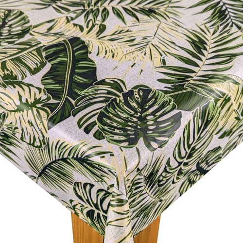 Jungle leaves green - pvc, vinyl