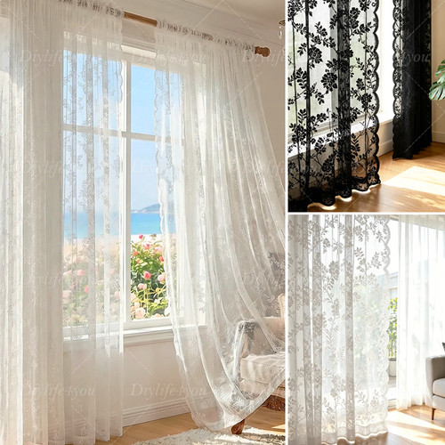 Voile curtains panels - curtains, lace