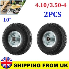 2X 10" Solid PU Foam Tires
