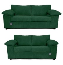Amalfi Jumbo Cord Fabric Sofa  3 Seater & 2 Seater + Matching Footstool