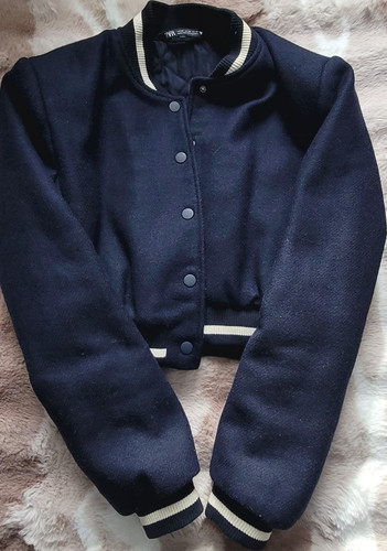 Zara women navy bomber - zara,