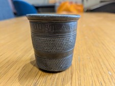 Large Vintage Pewter Thimble