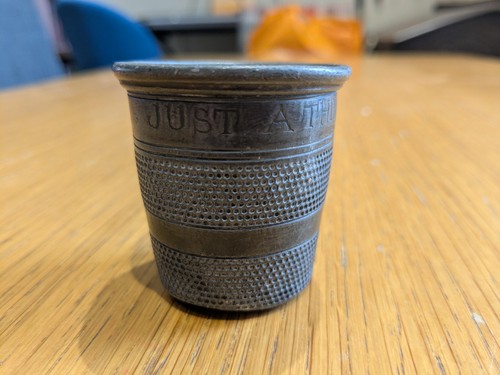 Large vintage pewter - vintage, thimble