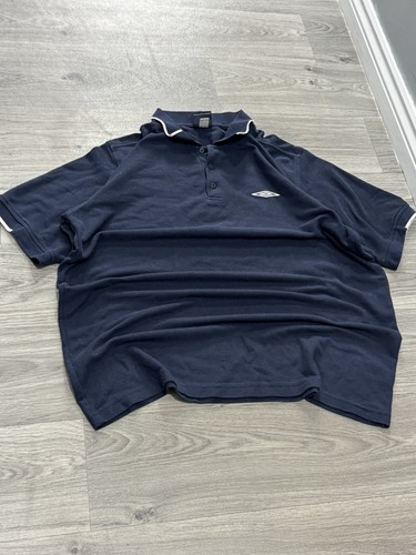 Umbro men navy solid polo - navy,