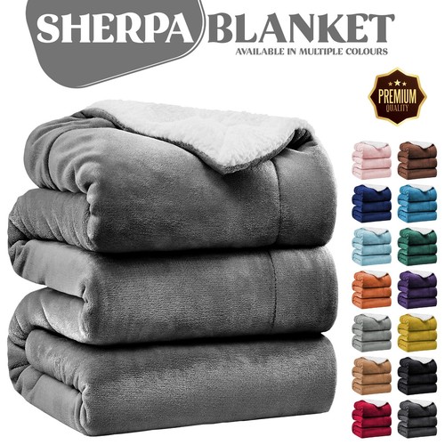 Heavy sherpa fleece blanket - heavy,