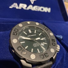 Aragon M50 Tritium H3 Dive Watch W/ Seiko Automatic Movement W/ Gift Box 