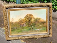 JEAN MICHEL GUSTAVE ANGLADE. Natural Landscape . Signed Oil On Canvas Painting 