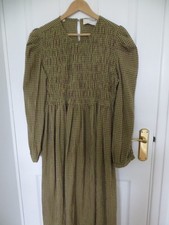 SELECTED FEMME MIDI smocked dress very good condition size 16