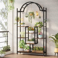 Wisfor Arch Metal Plant Stand Flower Bonsai Pot Display Rack Balcony Living Room