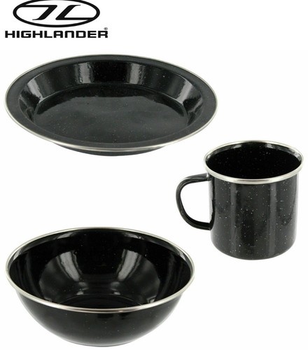 Highlander deluxe enamel bowl - highlander,