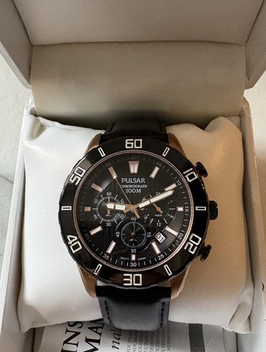 Pulsar chronograph watch black - pulsar,