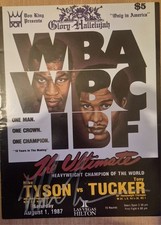Mike Tyson V Tony Tucker signed boxing programme