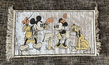 Mickey Mouse conducting Minnie Mouse and Pluto woven tapestry rug