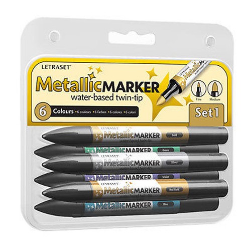 Letraset metallic promarkers - letraset,