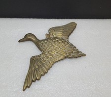 Vintage Brass Flying Duck Wall