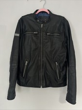 Superdry Jacketeers Men's Real Leather Racer Jacket Size XL