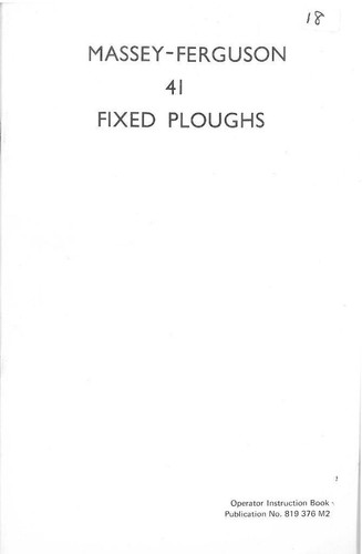 Massey ferguson mf41 plough - ferguson,