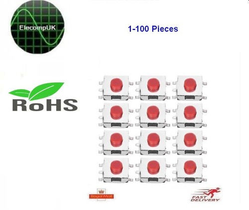 6x6x3 1mm smd tactile red - smd,