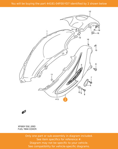 Suzuki cover fuel - fuel, tank