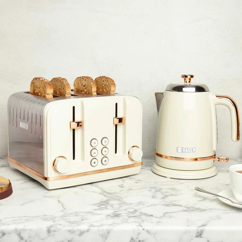 Haden cream kettle toaster - haden,