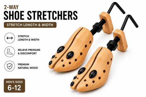 Wooden shoe stretcher pair - wooden, men