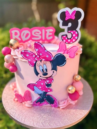 Girl pink mouse birthday cake - pink,