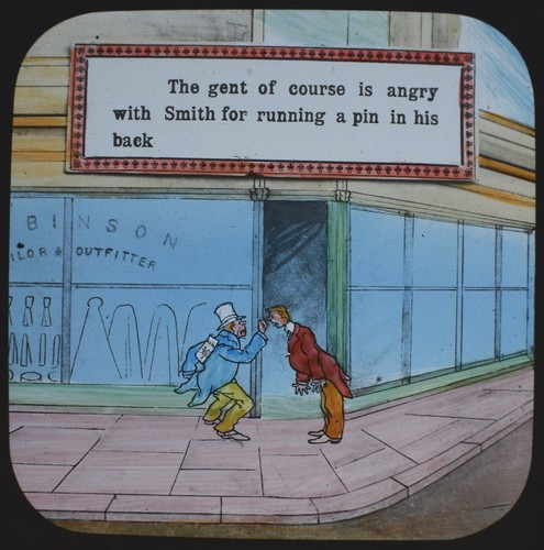Antique magic lantern slide - magic,