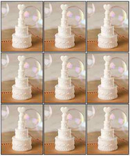 24 x White Wedding Cake Heart