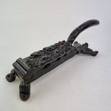 Antique Kenrick Cast Iron Cork Press Leaf Decoration 24cm Long