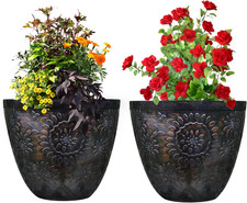 2x X-Large Plastic Plant Pots