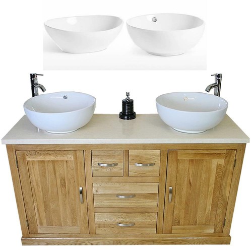 Solid oak bathroom double - solid,