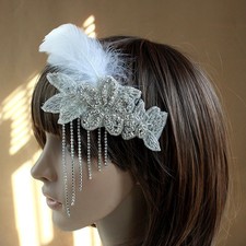 1920's FLAPPER WHITE FEATHER