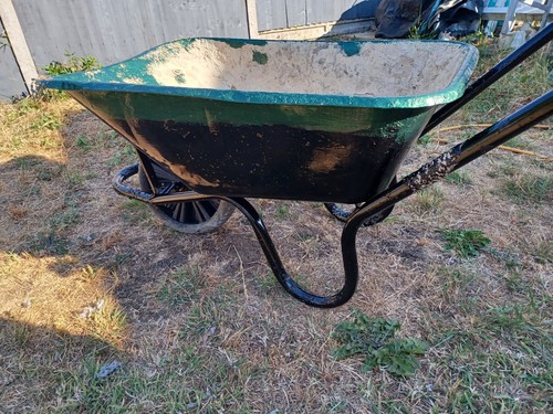 Wheelbarrow planter repainted - planter,