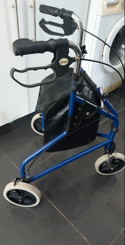 Three big wheel blue shopping