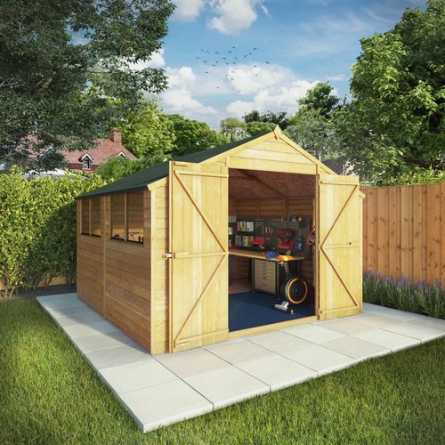 10x10 wooden garden shed - 10x10, apex
